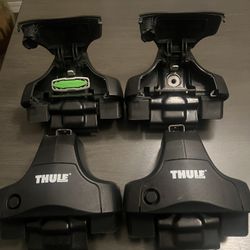Set Of 4 Thule 480 Transverse Feet W/ Gutter Mount Kit