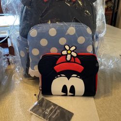Minnie Mouse Loungefly Backpack And Wallet