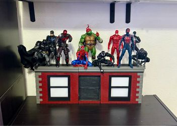 CUSTOM 1:12 BUILDING ROOFTOP DIORAMA 3d print for action figures mafex RightSide