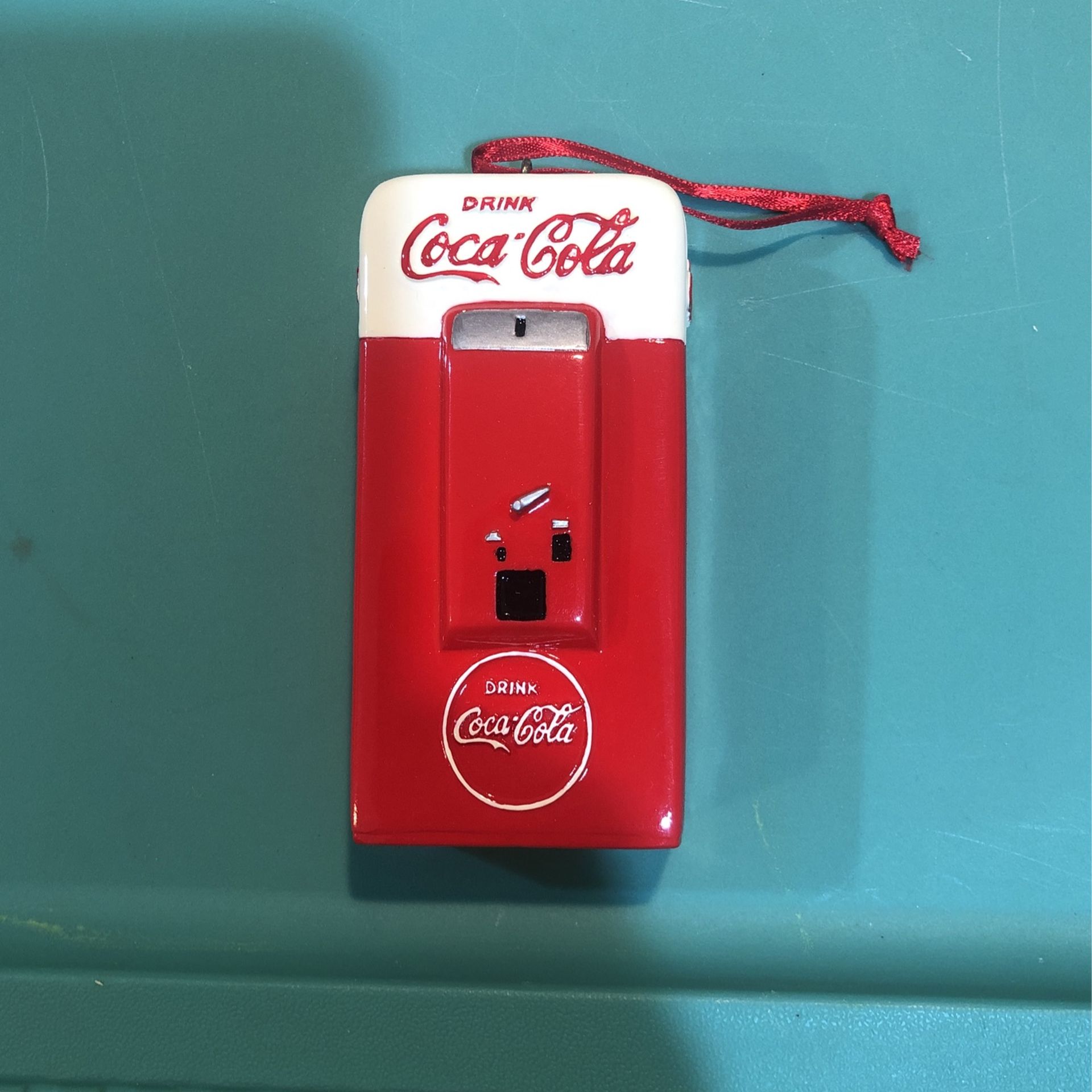 Coca-Cola pop machine Christmas ornament