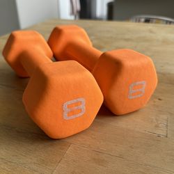 One Set ( 2 Pieces ) of 8 Lb Dumbbell 