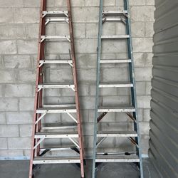 Two 8 ft Werner Fiberglass Ladders – Heavy Duty – Used