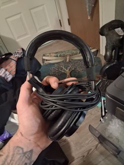 Black Wired Over-Ear Headphones