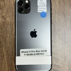 On Sale iPhone 11 Pro Max 64GB T-Mobile/metropcs Low Battery