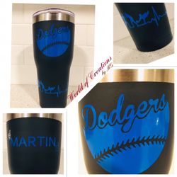 Dodger Theme Coffee Tumbler