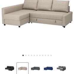 Ikea Sectional Couch- Pull Out Bed and Storage