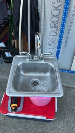 15” stainless bar sink & faucet