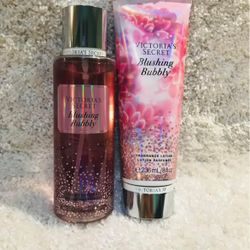 New SetVICTORIA'S SECRET BLUSHING BUBBLY FRAGRANCE MIST BODY SPRAY 8.4 FL.OZ NEW
