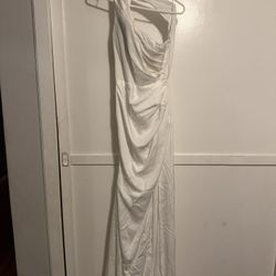 One Shoulder Wedding Dress With Train 