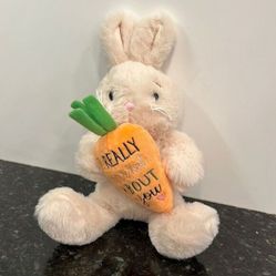 Ganz Bunny with Carrot. Get Your Hands on a Ganz. Size 10” 