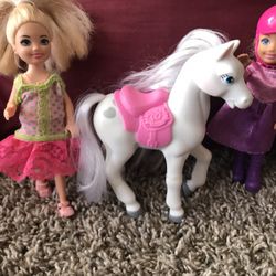 Barbies- Chelsea Dolls And Pony