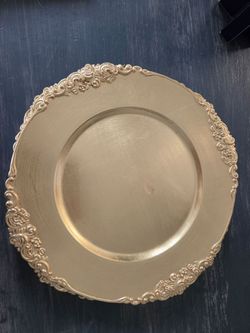 7 gold charger plates