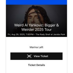 Weird Al Yankovic: Bigger and Weirder 2025 Tour - Row 2 - 1 Ticket