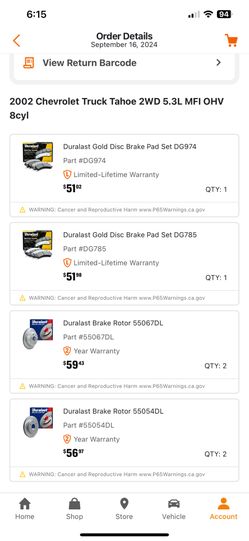 Brake Pad And Rotors