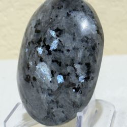 Black Moonstone- Norwegian Moonstone - (Larvikite) Large Palm Stone 