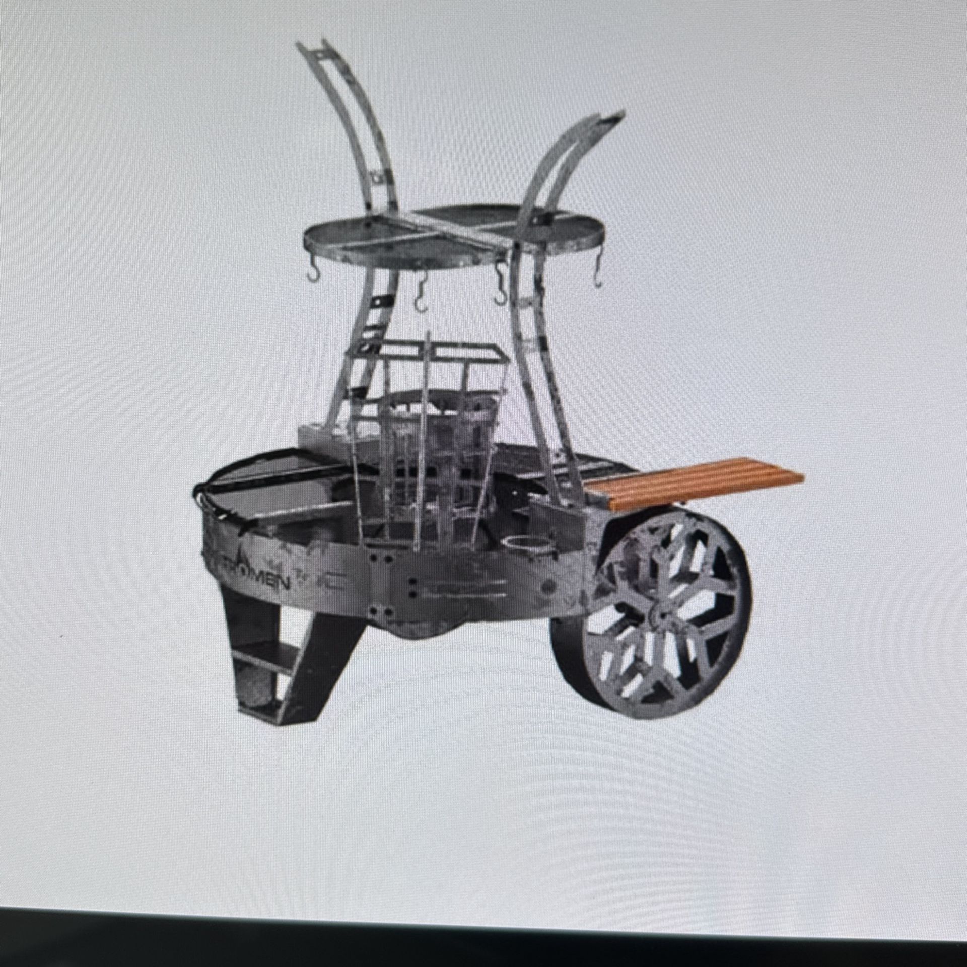 Tromen Hummer Mega BBQ Grill W/ Two Pizza Ovens On It