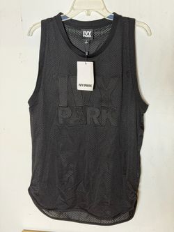 Ivy Park Black Mesh Tank Top Jersey Beyoncé Women’s Small NWT