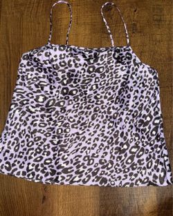 Victoria secret satin leopard top
