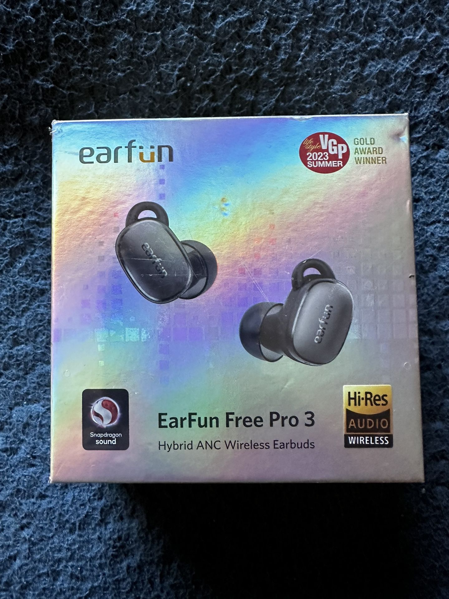 EarFun Free Pro 3 Noise Cancelling Wireless Earbuds, Hi-Res Sound, Snapdragon Sound with Qualcomm ap