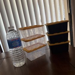 Black And Clear Teeny Tote Boxes 