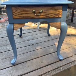 Refinished Vintage Wood Nightstand / Side Table 
