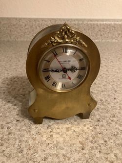 Vintage Wittnauer Electronic Transistorized Brass Mantel Clock