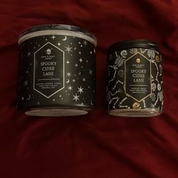 Super Rare Bath & Body Works Skull Black Candle -spooky Cider Lane