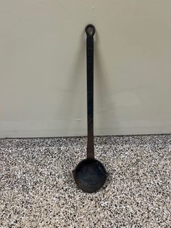 Antique Cast Iron Blacksmith Lead Smelting Ladle