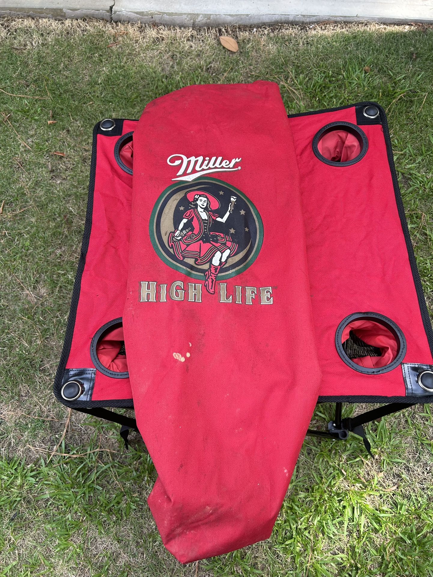 Miller High Life Table With Carrying Bag