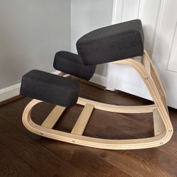  Ergonomic Kneeling Chair wooden Rocking chair With Comfortable Padded Seat Cushion & Knee Support 