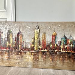 Nashville Skyline custom, hand-painted Painting Canvas Art $95 