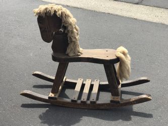 Wooden rocking horse