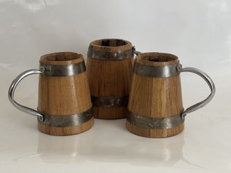 Wooden beer mugs