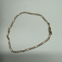18k Figaro Link Bracelet 