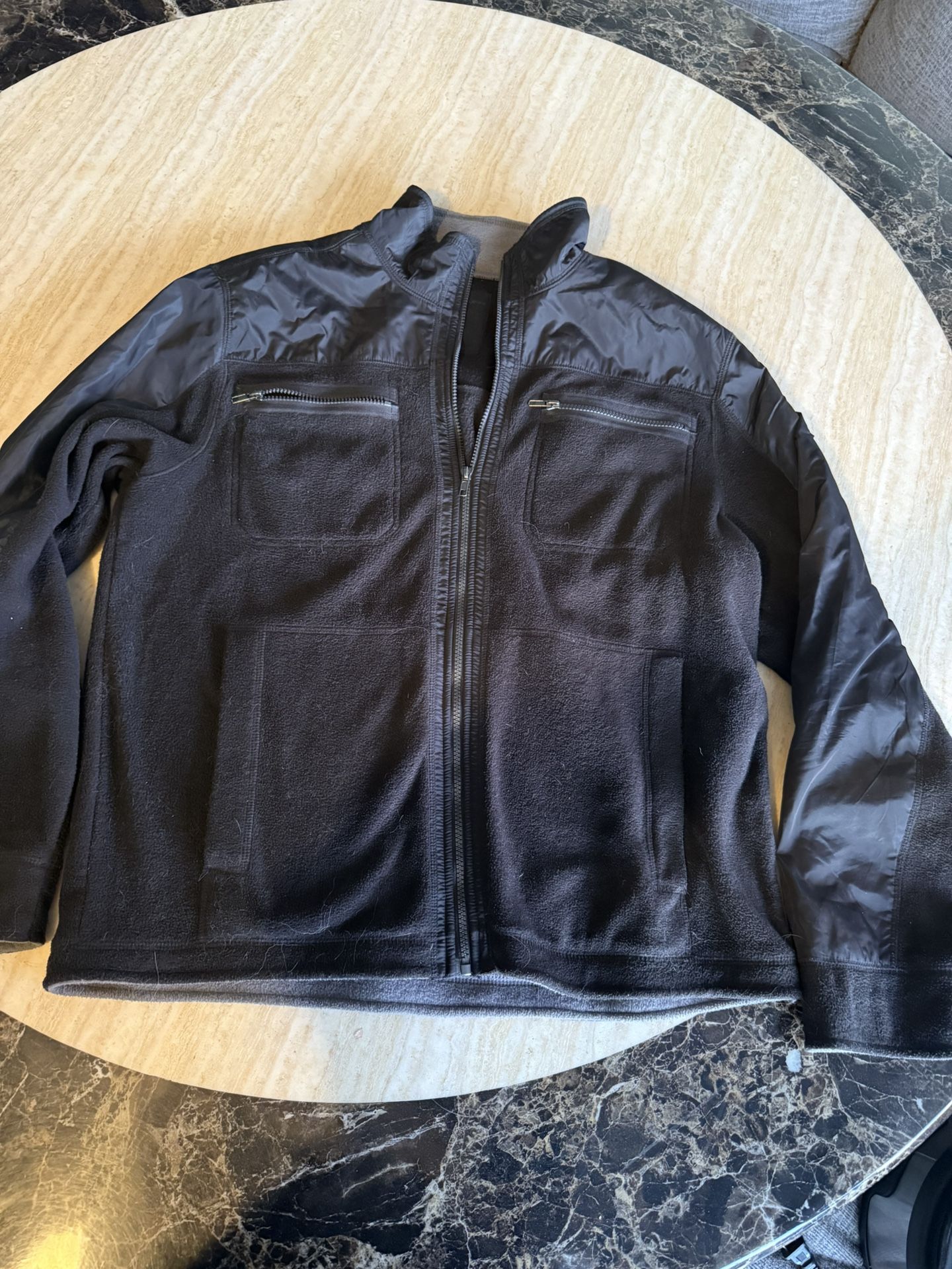 Calvin Klein Jeans Men’s Fleece Jacket – Black (XL)