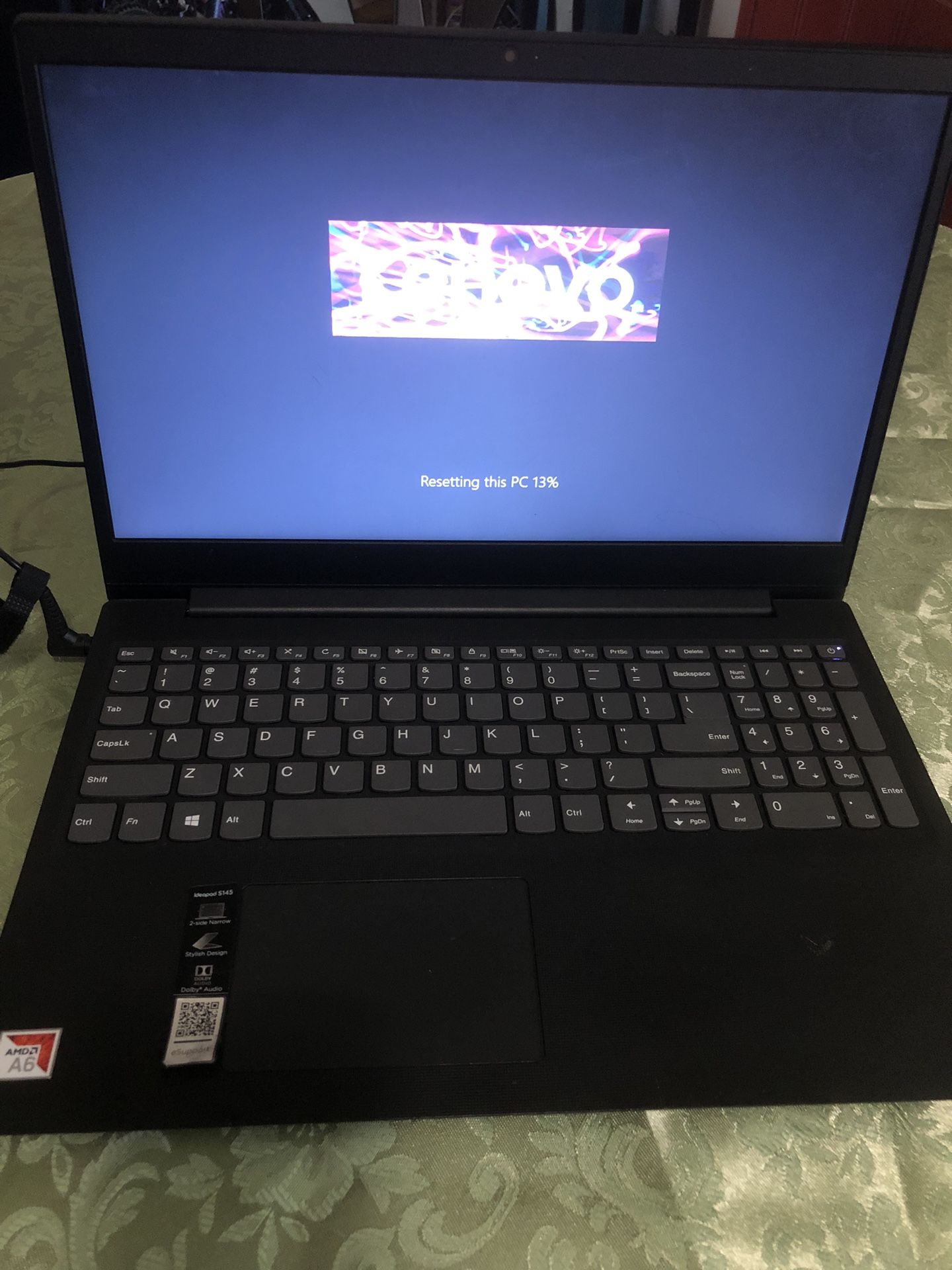 Lenovo laptop with charger