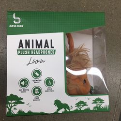 NWT lion plush headphone