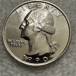 1990 Washington Quarter (BU Gem)