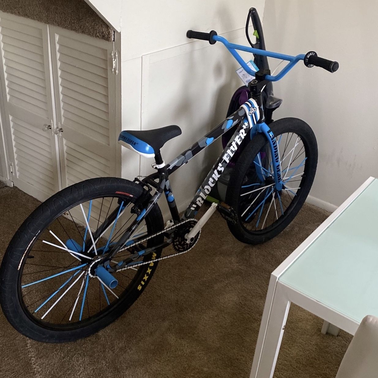 Blue Camo Blocks Flyer Se Bike With Maxxis 26 Inch for Sale in Reading, PA  - OfferUp