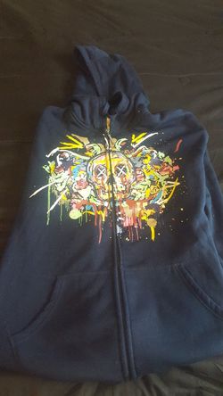 Skull painted hoodie size XL