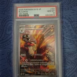 Pokemon Slab PSA 10 Japanese Blaziken art rare