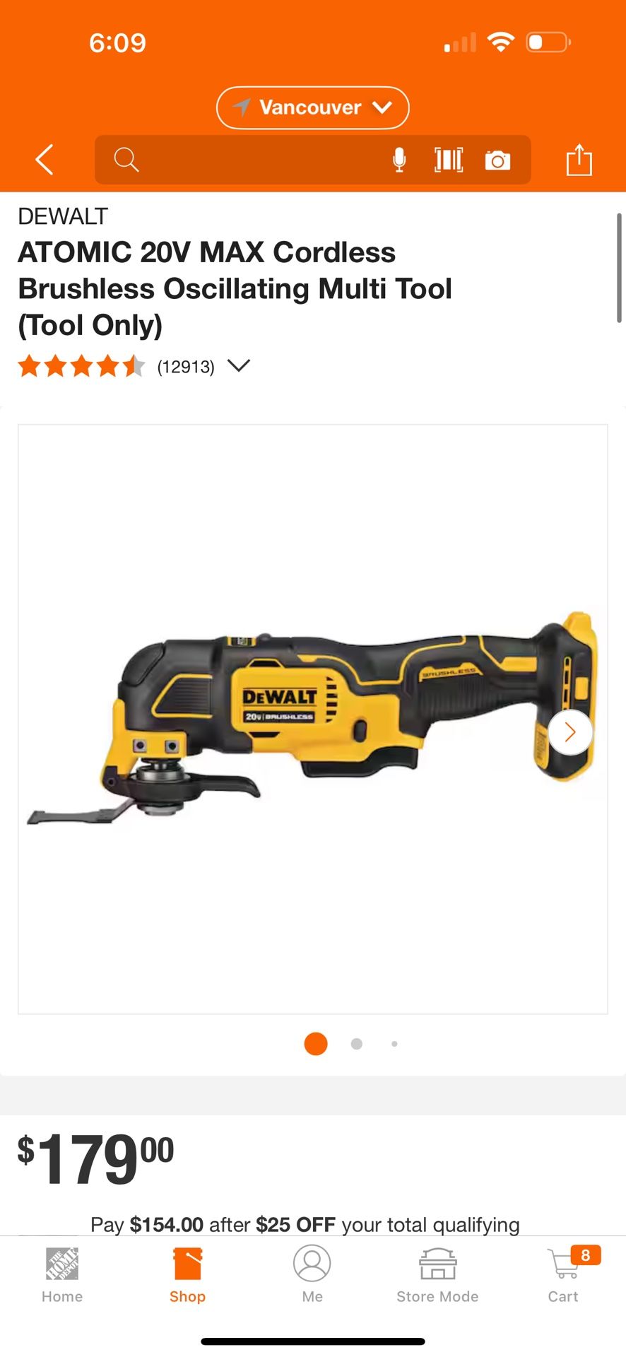 DEWALT ATOMIC 20V MAX Cordless Brushless Oscillating Multi Tool (Tool Only