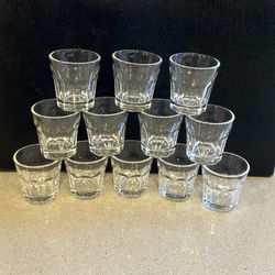 12 Vintage Luminarc Card Party card shot Glasses