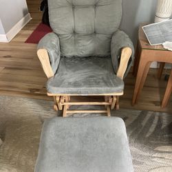 Glider & Ottoman Rocker Set.  3 Months Old.  Switching to Darker Wood.