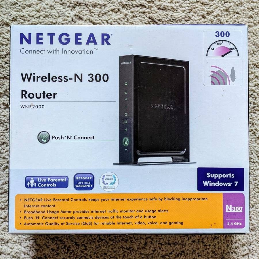 Netgear WNR2000 wireless WiFi N300 broadband internet router access point