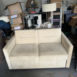 Pull Out Sofa Bed Loveseat Beige