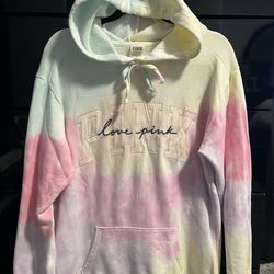 PINK Victoria's Secret Pastel Tie-Dye Hoodie
