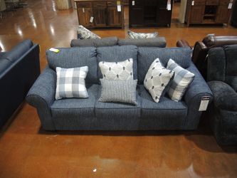 Roll Arm Queen Sleeper Sofa - Denim Blue | Pull-Out Couch | Hide-A-Bed