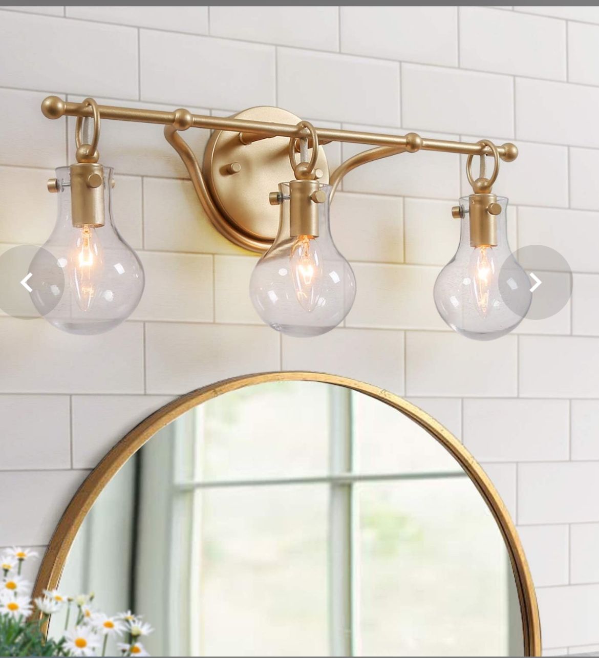 KSANA Gold Bathroom Light Fixtures, Light Vanity Light Fixtures