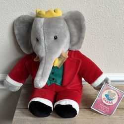 Vintage Babar Elephant Plush just $5 
